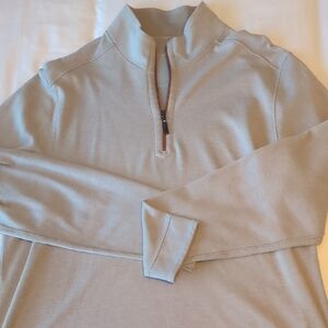 Men's Beige Quarter-Zip Sweater